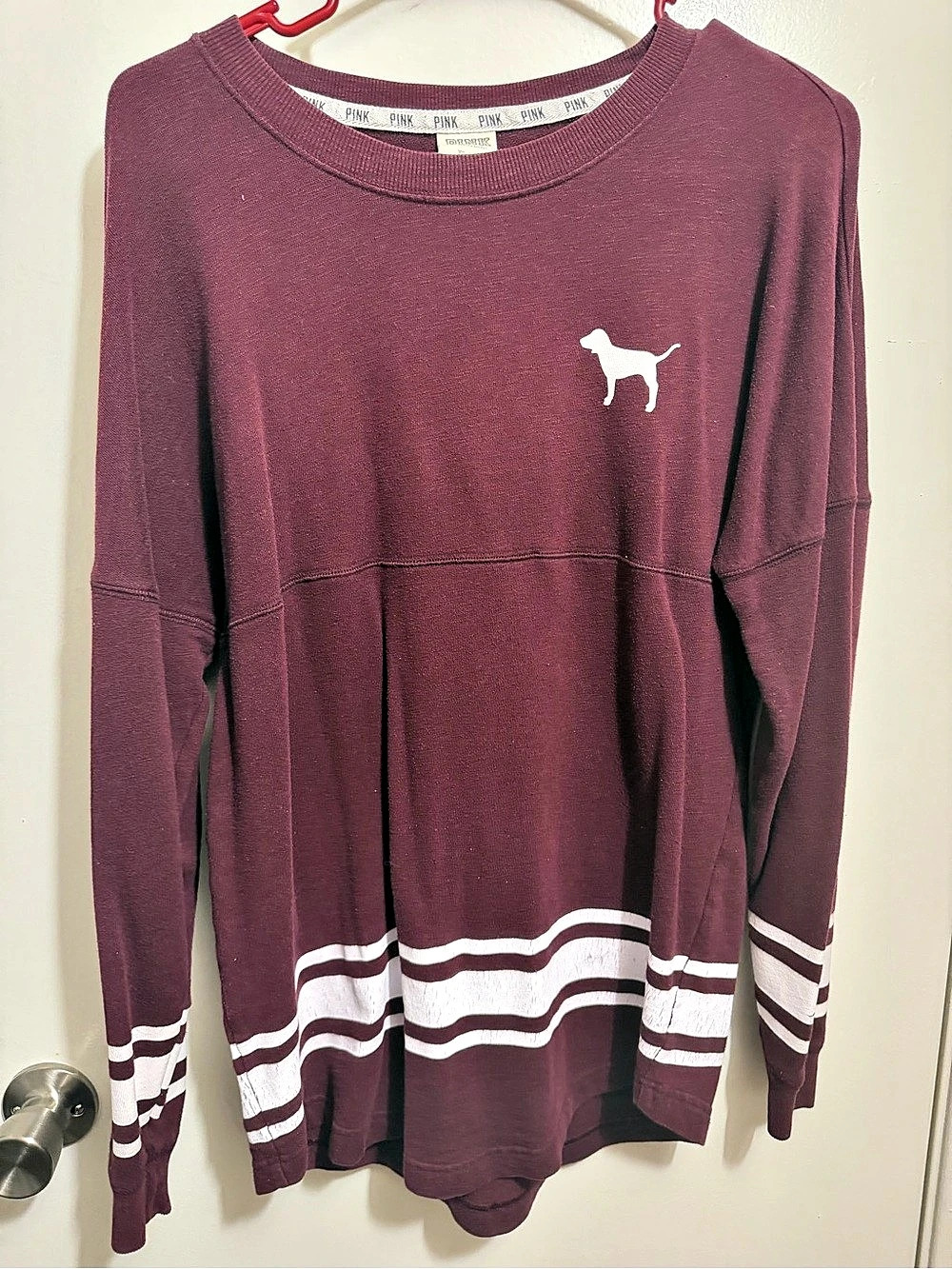 Victoria's Secret PINK maroon sweatshirt